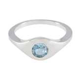 Luisa Fairytale Blue Solitaire Ring Blue Topaz Blue